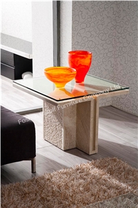 Modern High-End Natural Stone Small Side Table