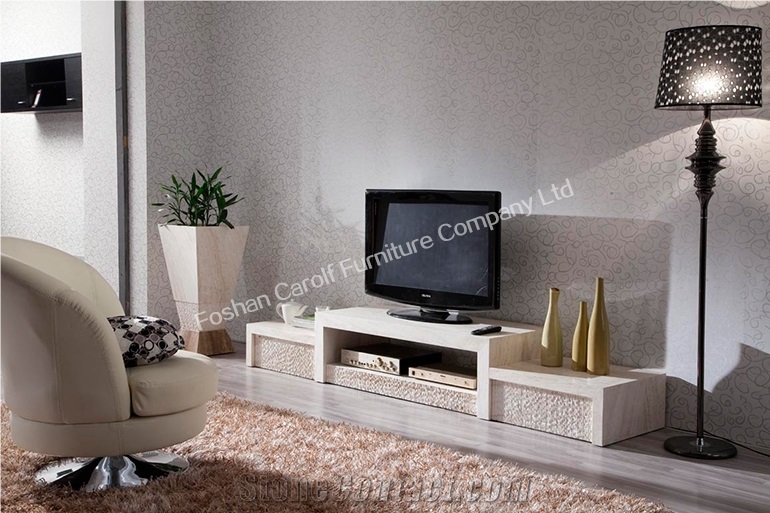 Modern Italian Living Room Marble Low Floor Tv Cabinet