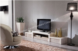 Modern Italian Living Room Marble Low Floor Tv Cabinet
