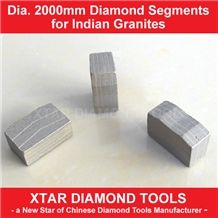 Dia.2000mm Diamond Grinding Segments for Granite Stone Cutting