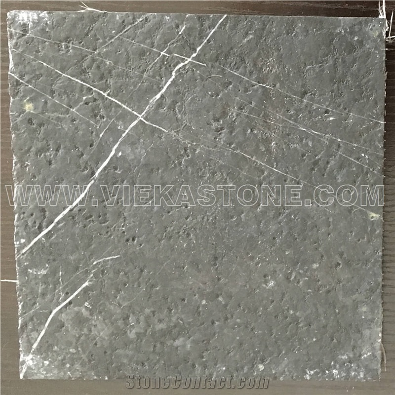 Chinese Nero Marquina Marble Tile Acid-Washing Brushed for Interior Kitchen, Bathroom, Backsplash Wall Floor Covering