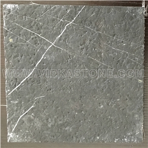 Chinese Nero Marquina Marble Tile Acid-Washing Brushed for Interior Kitchen, Bathroom, Backsplash Wall Floor Covering