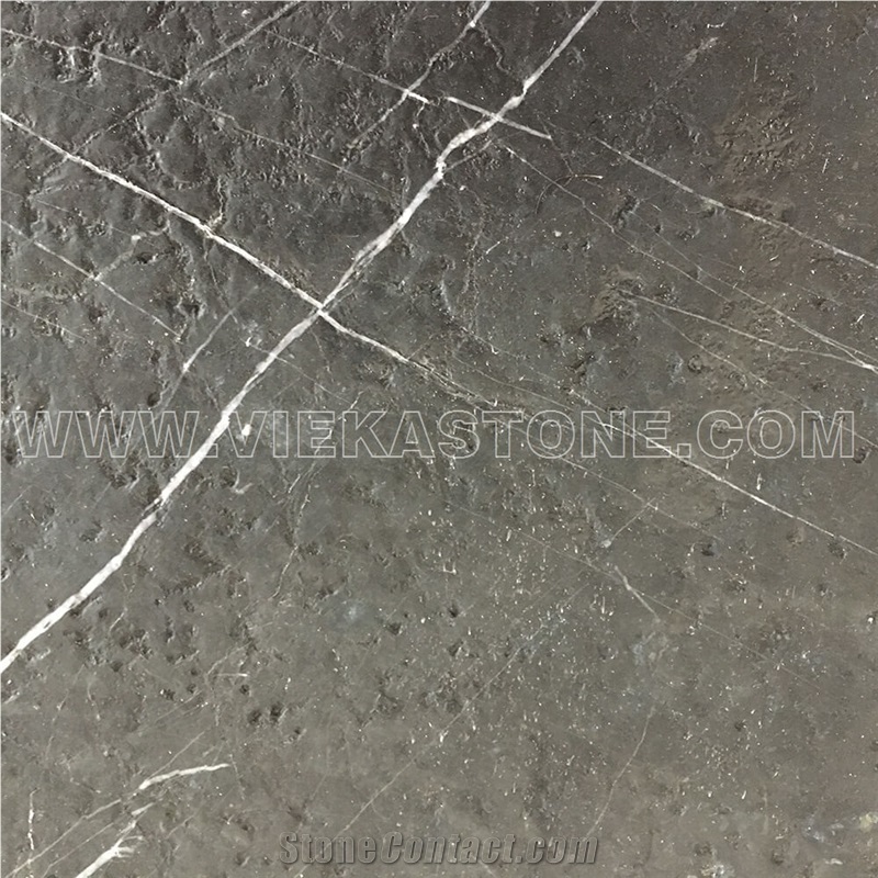Chinese Nero Marquina Marble Tile Acid-Washing Brushed for Interior Kitchen, Bathroom, Backsplash Wall Floor Covering