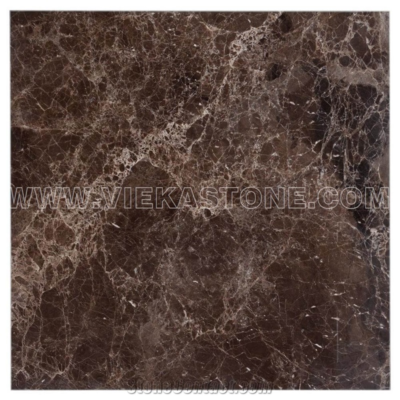 Dark Emperador Brown Marble Tile Slabs for Countertop Vanity Top Slab, Wall Floor - Vieka Stone