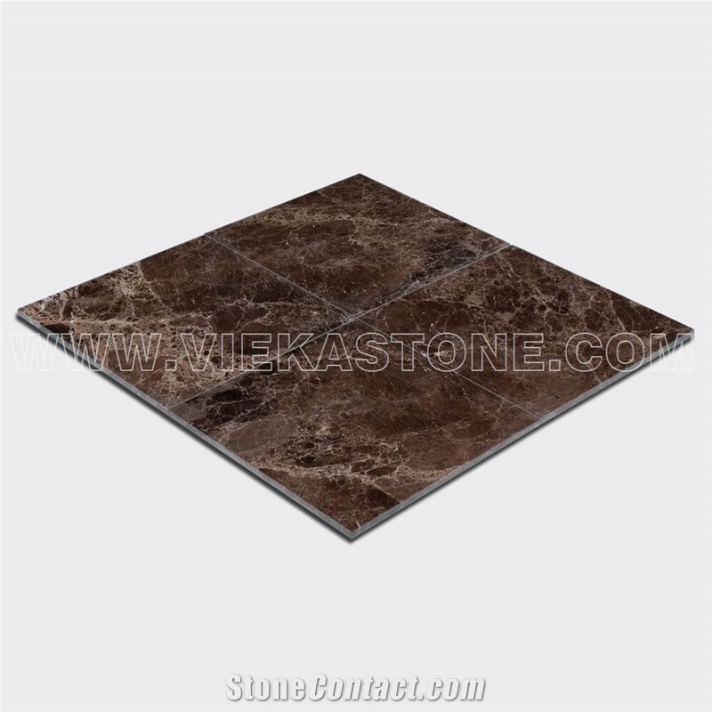 Dark Emperador Brown Marble Tile Slabs for Countertop Vanity Top Slab, Wall Floor - Vieka Stone