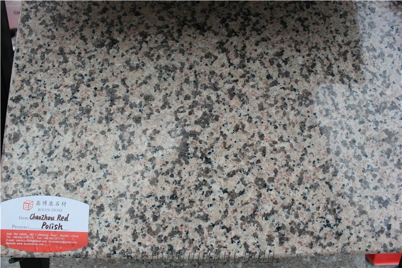 China Natural Chaozhou Red/Light Red Granite Tiles&Slabs, Polished/Flamed/Honed Surface, Wall Cladding/Floor Covering/Cut-To-Size/Building Project