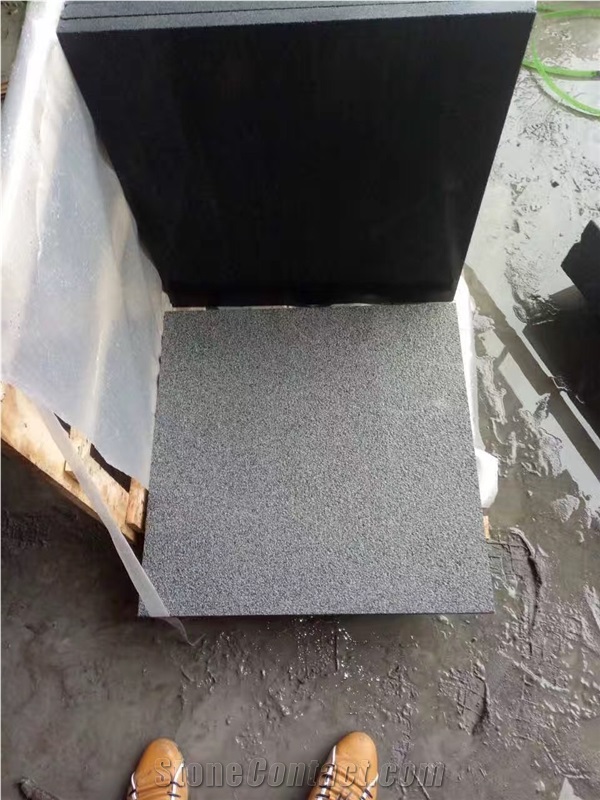 China Natural G654 Sesame Black/China Nero Impala/Charcoal Black Granite Polished/Flamed Tiles, 1/1.2/1.5/2/3/5cm, Wall Cladding/Floor Paving/Project