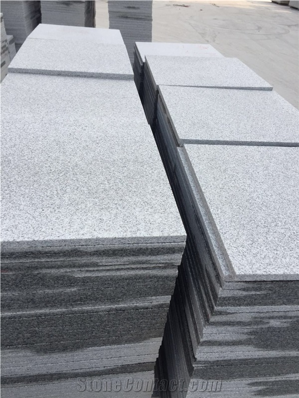 China Natural Stone New G603/Hubei Sesame/New Bianco Crystal Granite Polished/Flamed Tiles, 1/1.2/1.5/1.8/2/3/5cm, Wall Cladding/Floor Paving/Project
