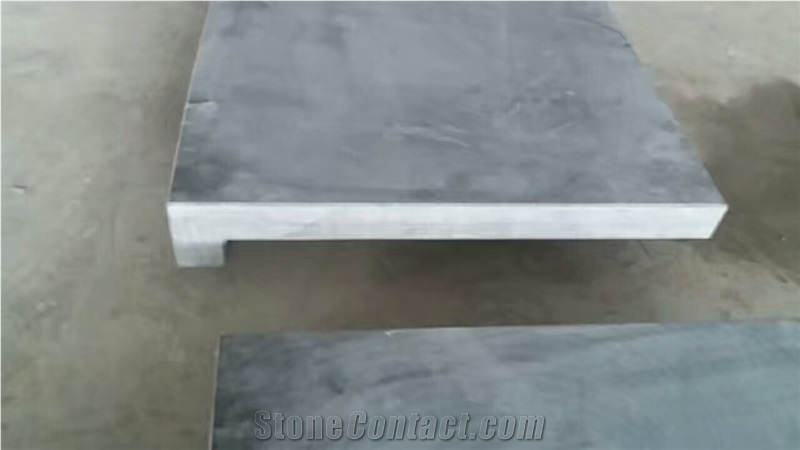 China Blue Limestone Slabs Tiles Honed Surface Copings Border Stone