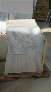 Cloud Whtie Marble Tiles Slabs French Pattern Paving Sandblast Surface