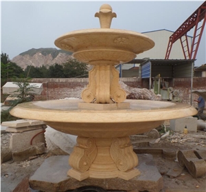 3 Tier Outdoor White Marble Garden Water Fountain