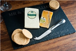 Factory Direct Sale Wholesale 3020cm Natural Edge Mini Slate Cheese Board