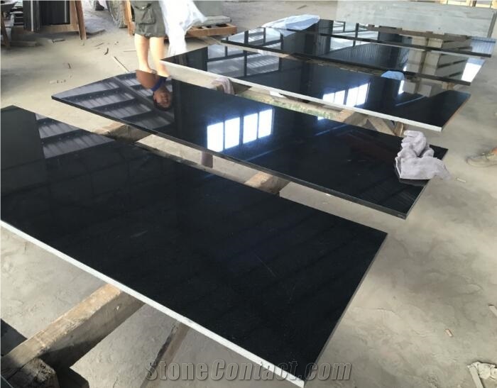 Fireplace Hearth Cut to Size, Granite Stove Hearth Solid Surface, Boxed and Lipped Black Granite Hearth Slab