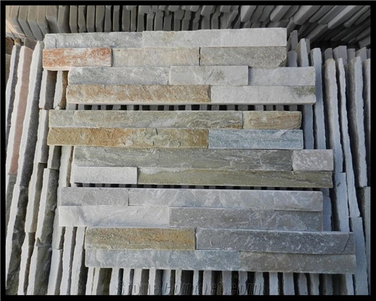 Natural Slate Stone Panel Culture Stone, Quartzite Ledge Stone Veneer for Fireplace Surrounds