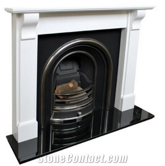 Polished Black Granite Fireplace Hearth China Factory