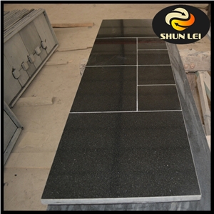 Polished Black Granite Fireplace Hearth China Factory