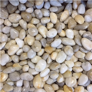 Snow White Pebbles 20-40mm, Polished White Pebbles Stone, Polished White Pebbles