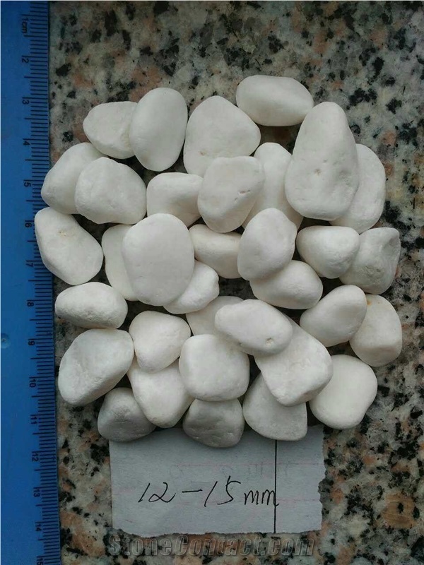 Natural Tumbled White Pebbles Stone