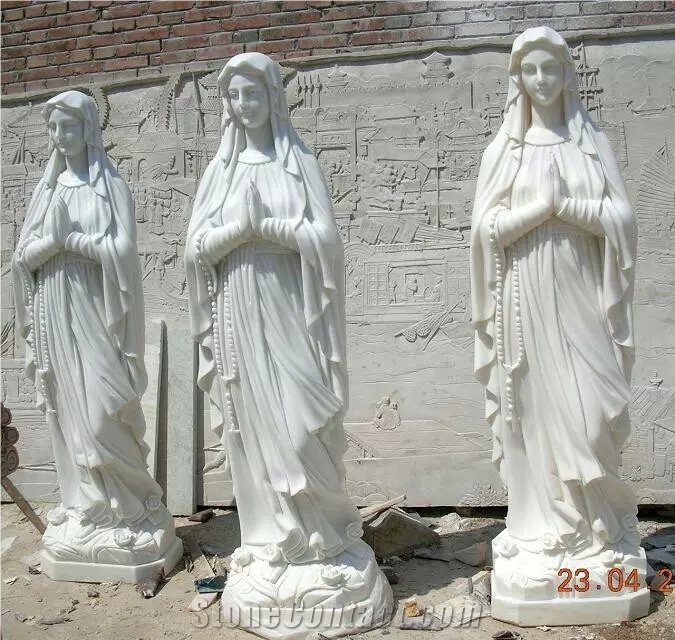 Women Statue , Latest White Marble Human Sculpture , Marble Carving Stone with Low Price , Handcraft Landscaping Garden Decorated Stone