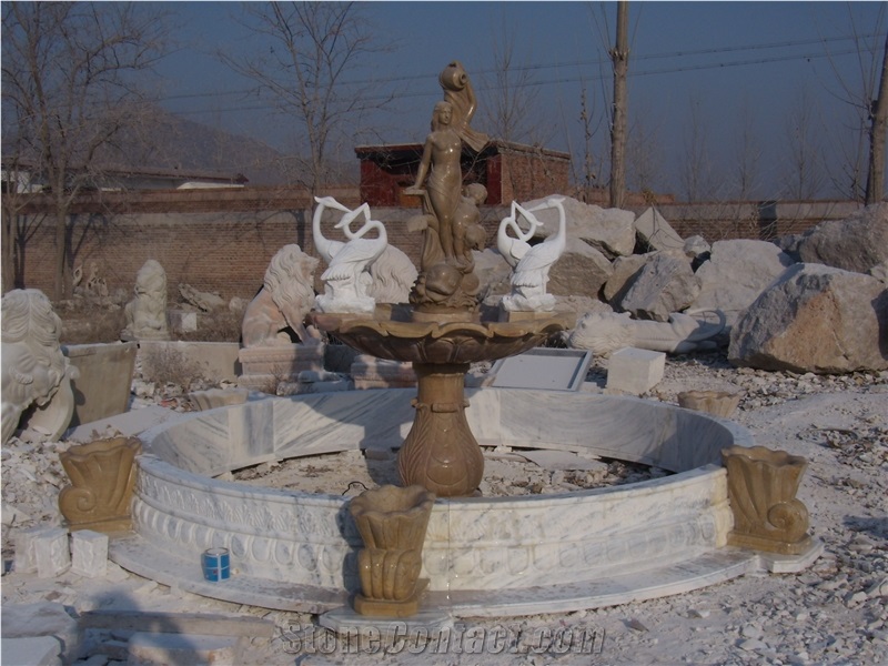 Marble Fountain with Pool Border for Garden or Square