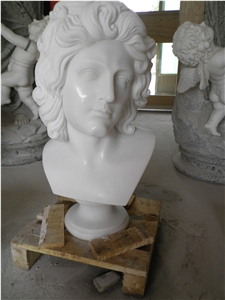 Pure White Marble Bust Western Style