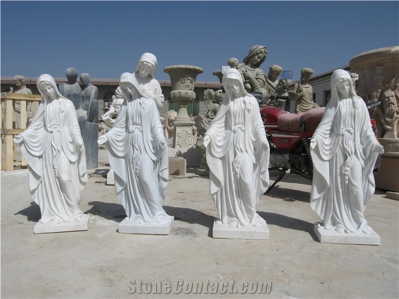 White Marble Statue Mary