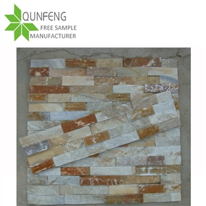 1560cm Durable Natural Multicolor Slate Culture Stone Wall Panel/Stacked Stone Veneer