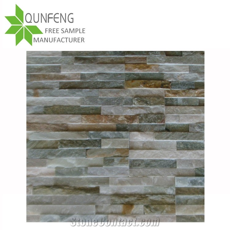 Ce Passed Split Surface Erosion Resistance Antacid Natural Multicolor Slate Wall Cladding Stone