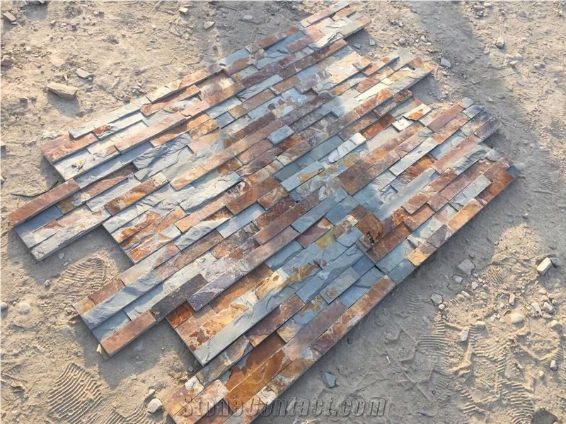 Cheap Price for Rusty Slate Ledger Stone,China Multicolor Slate Wall Cladding Stone