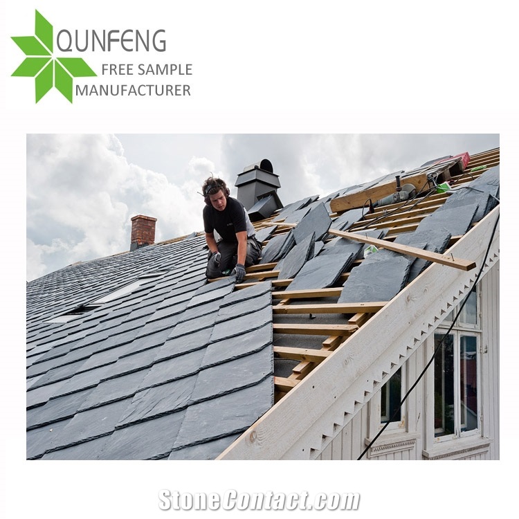 Cheap Price Light Grey Slate Roof Tiles for Stone Cladding/Roofing Slate Tile