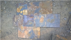 China Autumn Rusty Slate Flooring Tiles and &Slabs for Stone Wall Covering