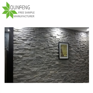 Split Surface Natural Grey Slate Wall Panel/Stacked Stone