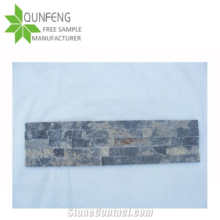 Durable Split Surface Natural Multicolor Slate Wall Tile/Culture Stone Wall Panel /Stacked Stone
