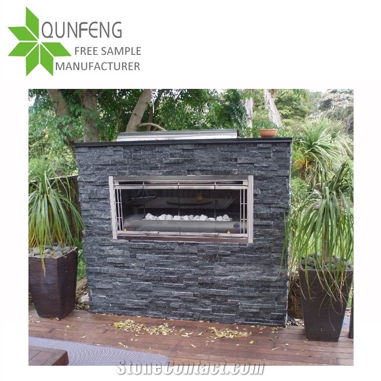 Hebei Black Quartzite Stone Wall Panel Stone for Stone Wall Decor