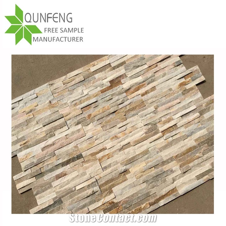 Hebei P014 Yellow Beige Cultured Stone, Wall Cladding, Cheap Chinese Wall Stone Cladding