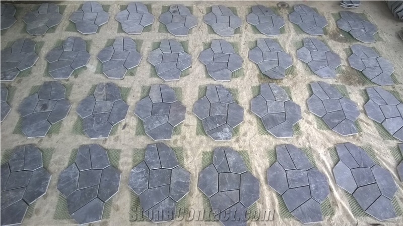 Irregular Random Shape Natural Split Surface Black Stone Wall Tile/Flooring Slate Tile