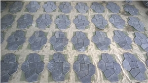 Irregular Random Shape Natural Split Surface Black Stone Wall Tile/Flooring Slate Tile