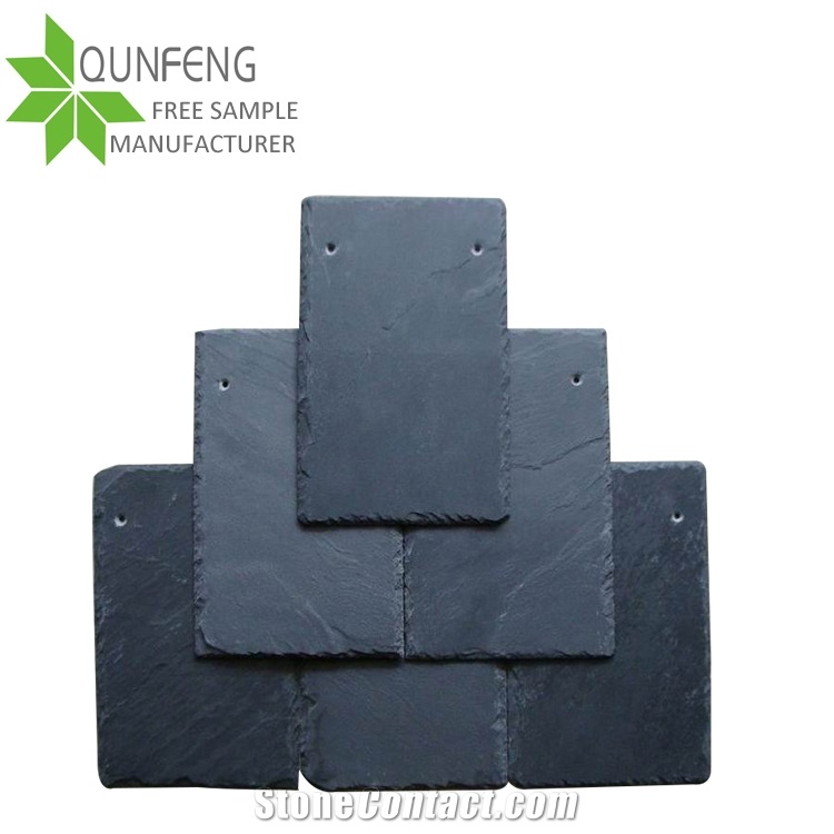 Jiangxi Cheap Natural Black Roofing Slate Tiles,Slate Roof Stone Tiles for Coating