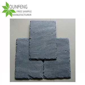 Rectangle Shape Split Surface Durable Natural Grey Stone Slate Tile Roof