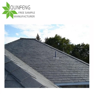Rectangle Shape Split Surface Durable Natural Grey Stone Slate Tile Roof