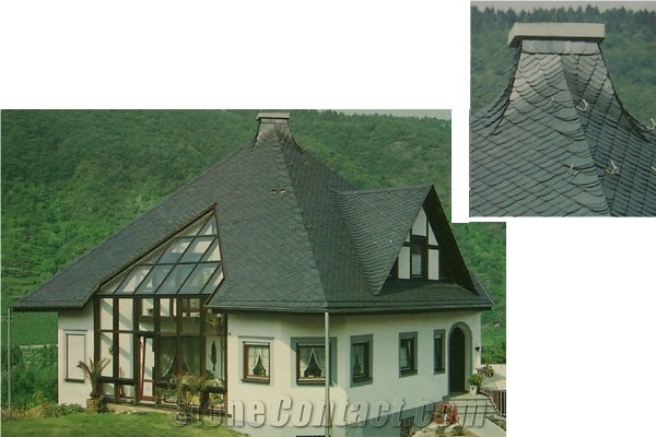 Split Surface Dark Grey Slate Stone for Roofing Tiles