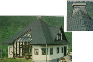 Split Surface Dark Grey Slate Stone for Roofing Tiles