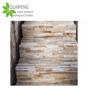 Split Surface Durable Non-Fading Natural Stacked Stone Panel Sandstone Wall Cladding Stone