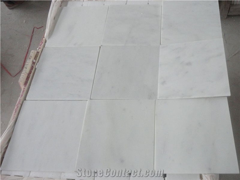 Danba White Marble Polished Tiles for Wall and Floor