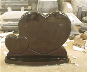 Double Heart Shaped Headstone Tombstone, Heart Shaped Gravestone Design