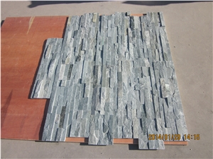 Raw Green Fireproof Stone-Veneer Brick Wall Panels Decorative Interior
