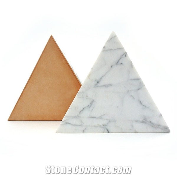 Carrara White Marble Candle Holders, Carrara White Marble Trivets, Marble Platters