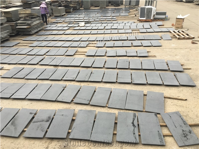 Dark Bluestone / Sawn 400# / Chinese Black Basalt / Tiles / Dark Basalt for Walling, Flooring