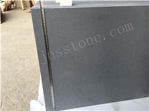 Hainan Black Basalt / Dark Bluestone / Sawn 200# / Chinese Black Basalt / Tiles / Dark Basalt for Walling, Flooring