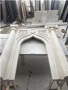 Fireplace from Crema Marfil Marble